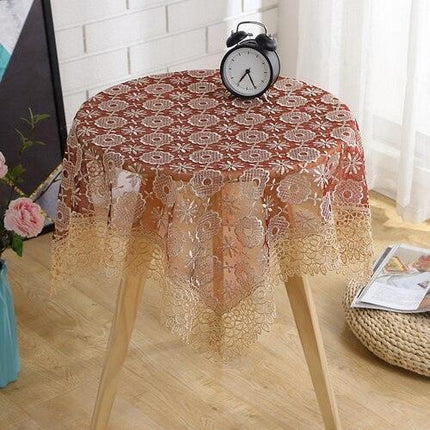 Sophisticated Lace Table Cover - Beautifully Embroidered Home Accent for Elegant Entertaining