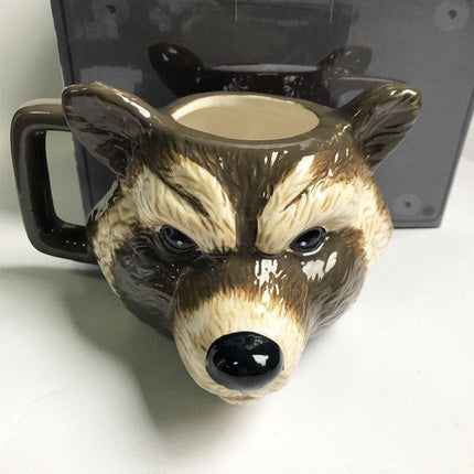 Charming 3D Raccoon Ceramic Mug Collection
