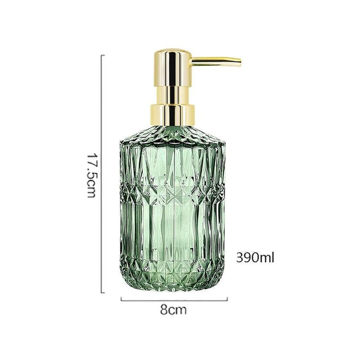 Chic Glass Soap Dispenser with 390ml Capacity