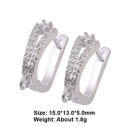 Stunning Handmade Gold & Silver Earring Hooks Adorned with Dazzling Austrian Crystals - Eco-Friendly Luxury Jewelry