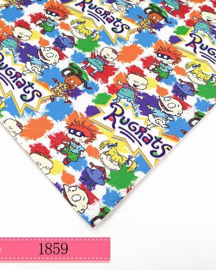 Cartoon Character Printed PVC Leather Craft Sheet for DIY Projects