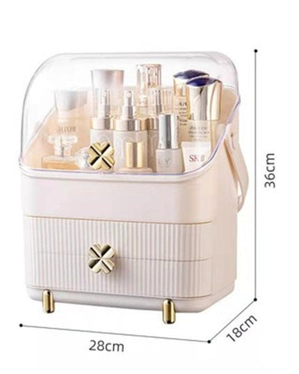 Elegant Makeup and Jewelry Storage Solution with Spacious Organization Compartments