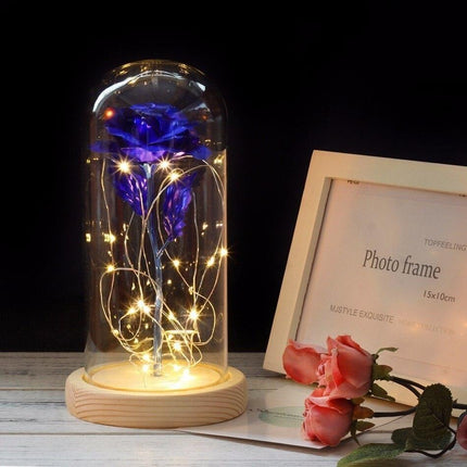 Eternal Rose LED Glass Dome for Enchanting Decor