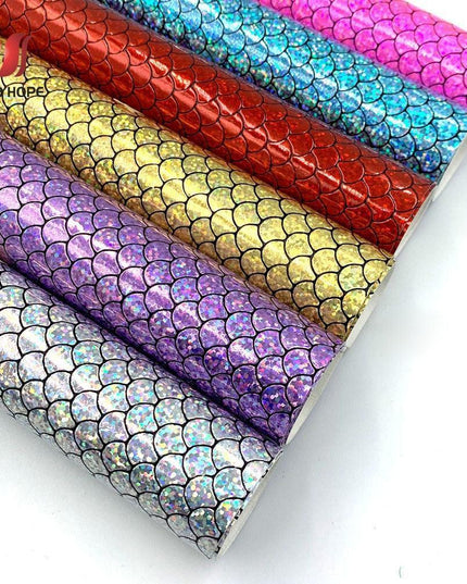 Holographic Mermaid Faux Leather - Ultimate DIY Essential for Creators