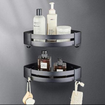 Stylish Wall-Mounted Bathroom Organizer in Premium Space Aluminum: A Luxurious Storage Solution