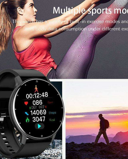 LIGE 2023 Men's Touch Screen Fitness Smart Watch: Health Tracker with IP67 Waterproof and Long-Lasting Battery