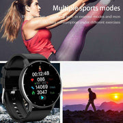 LIGE 2023 Men's Touch Screen Fitness Smart Watch: Health Tracker with IP67 Waterproof and Long-Lasting Battery