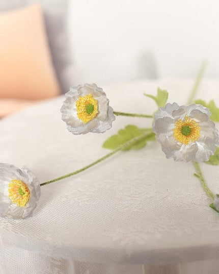 Lifelike Poppy Silk Floral Arrangement