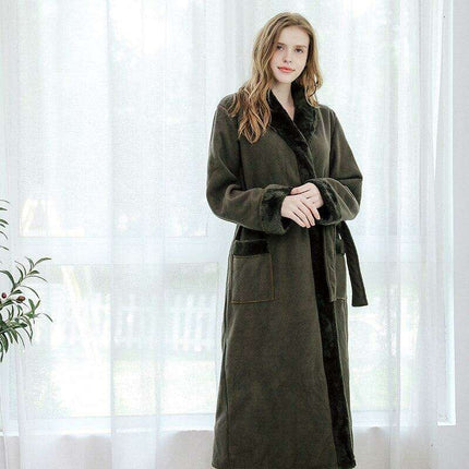 Luxurious Extra Long Flannel Robe for All Gender Relaxation