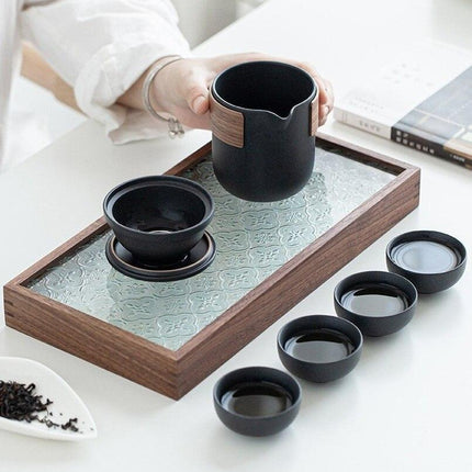 Elegant Travel Ceramic Kung Fu Tea Set for Discerning Tea Lovers