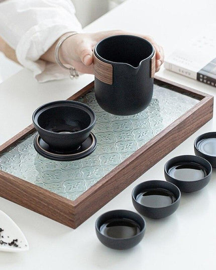 Elegant Travel Ceramic Kung Fu Tea Set for Discerning Tea Lovers