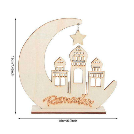 Chic Wooden Eid Mubarak Decoration: Celebrate in Elegance