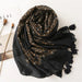 Luxurious Blue Porcelain Cashmere Blend Shawl - The Perfect Accessory for Any Occasion