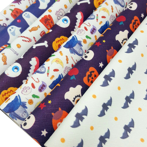 Enchanting Halloween Printed Vinyl Fabric Sheets - Elevate Your Crafting Experience