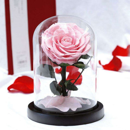Eternal Elegance: Heart-Shaped Preserved Roses in Glass Dome