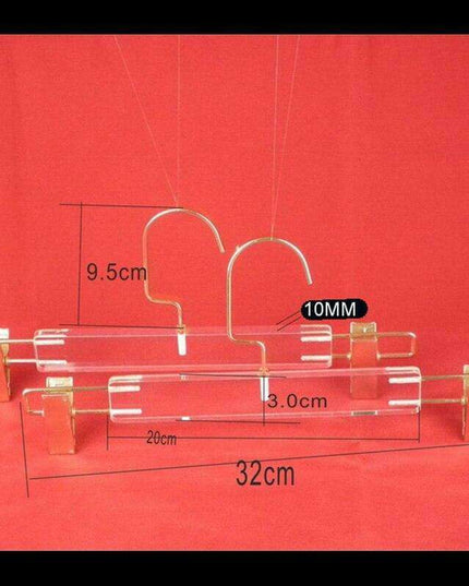 Stylish Acrylic Hanger Set with Attached Hanging Bar for Closet Organization