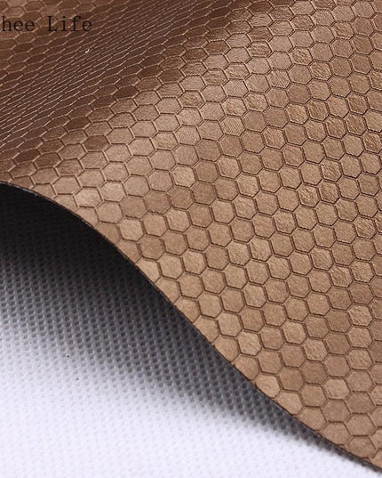 Transform Your Sewing Projects with Luxurious Honeycomb PVC Leather Fabric