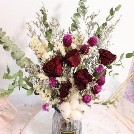 Dried Floral Elegance: Nature's Charm Arrangement Set for Home Decor and Photography
