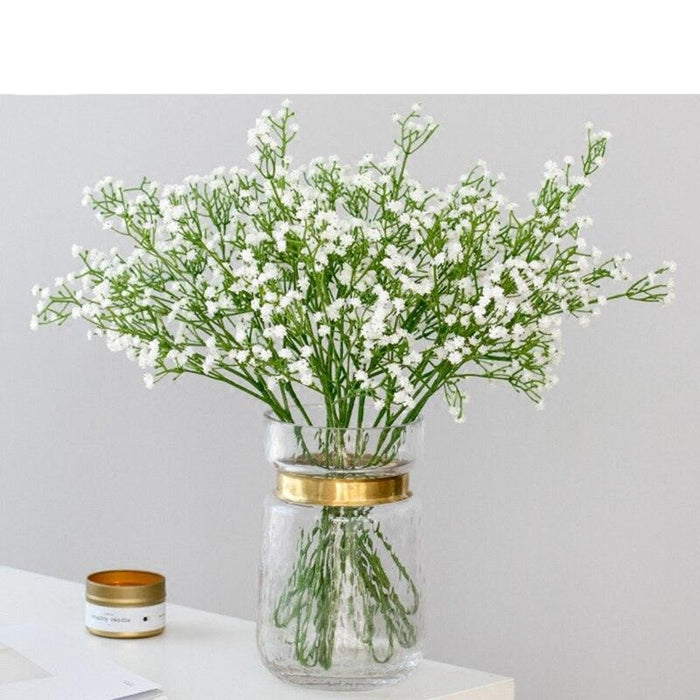 Lifelike Baby's Breath Silk Flower Stems - Perfect for Crafting and Home Styling