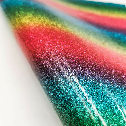 Sparkling Rainbow Elegance: Premium Glitter Fabric for Dazzling Creations