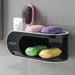 Nordic Style Drainer Soap Dish with Hooks - Punch-Free Bathroom Storage Organizer