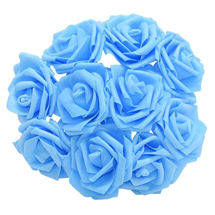 Elegant 8CM PE Foam Roses Set with Multiple Flower Heads - Bundle of 10/20/30