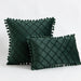Cozy Velvet Cushion Cases with Bohemian Pompom Detail