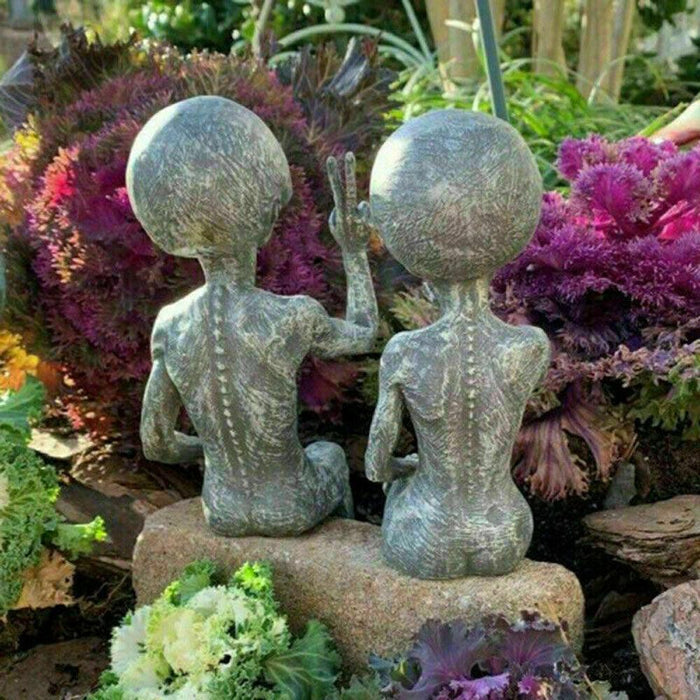 Meditating Extraterrestrial Sculpture of Serenity