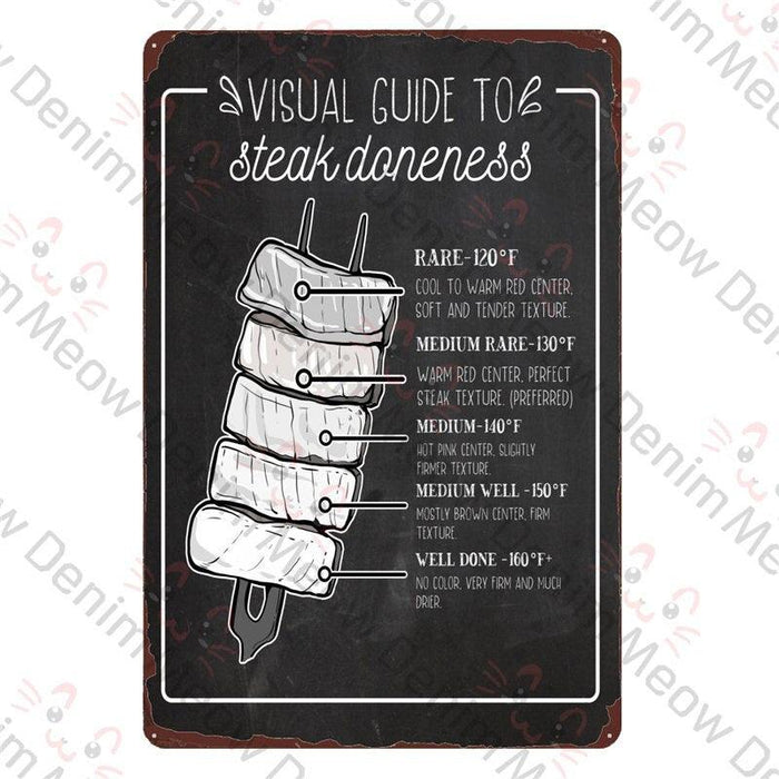 Vintage Metal Kitchen Wall Decor - Rustic Baking and Cooking Sign