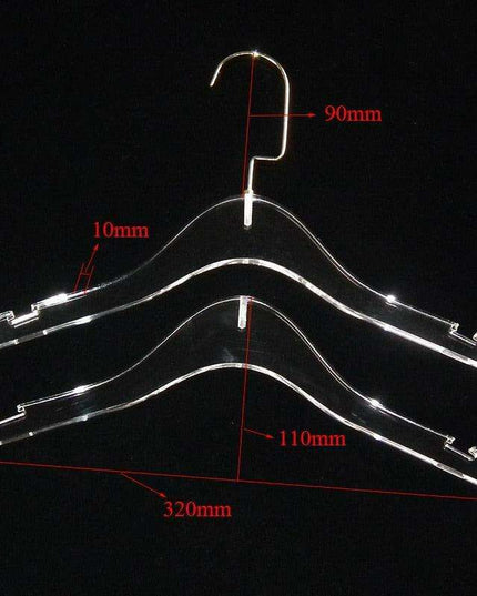 Stylish Acrylic Hanger Set with Attached Hanging Bar for Closet Organization