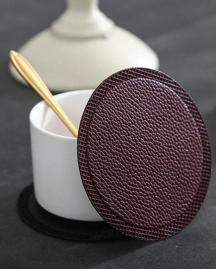 Elegant Leather Drink Coasters: Stylish Shield for Your Tabletop