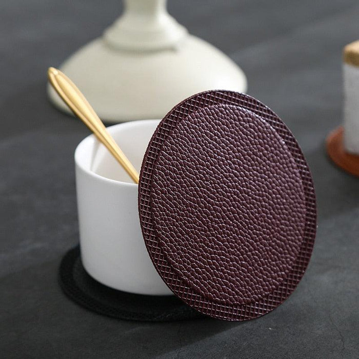 Sophisticated Leather Drink Coasters for Stylish Table Protection