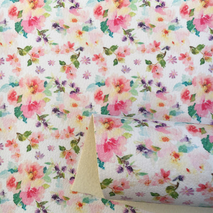 Vibrant Floral and Rainbow Synthetic Leather Crafting Set: Unlock Your Creativity