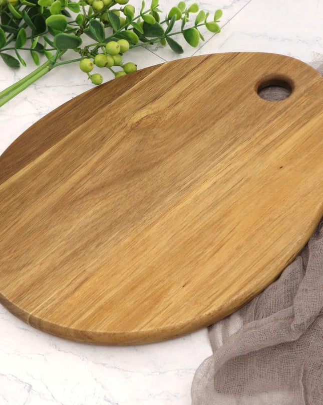Acacia Wood Teardrop Cutting Board - Chic Kitchen Essential