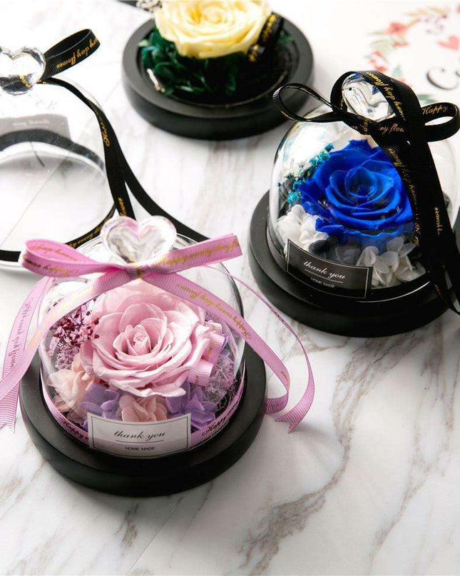 Eternal Love: Enchanted Glass Dome with Preserved Rose