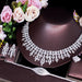 Luxurious White Gold Bridal Jewelry Set with Glamorous Tassel Design