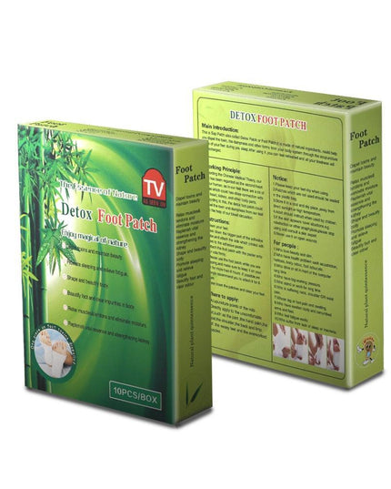 Revitalizing Bamboo Detox Foot Pads - 10-Patch Wellness Set