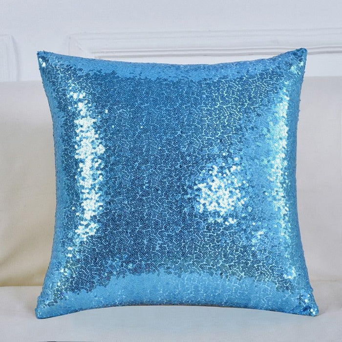 Sparkling Yellow Sequin Cushion Cover