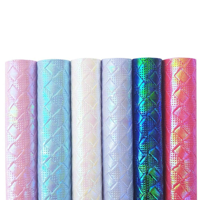 Elegant Mermaid and Snake Pattern Faux Leather Crafting Kit - Set of 6 Sheets