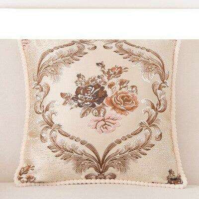 Elegant Handmade Beaded Jacquard Pillow Cover - Stylish Home Decor Accent 48x48cm