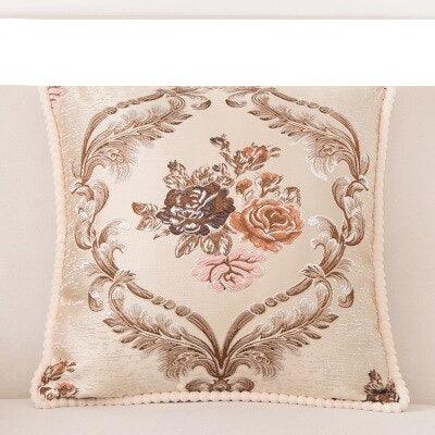 Elegant Handcrafted Beaded Jacquard Pillow Cover - Premium Home Decor Accent 48x48cm