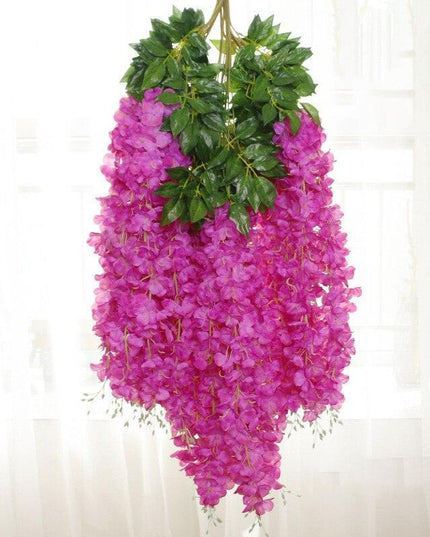 45-Inch Elegant Silk Wisteria Flower Set - Pack of 12 for Exquisite Home and Event Decoration