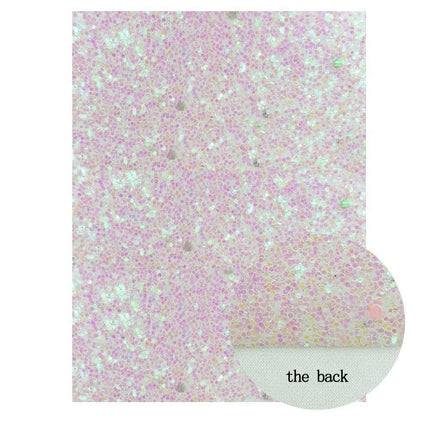Glistening White Chunky Glitter Fabric Sheets for Stunning DIY Masterpieces