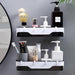 Bathroom and Kitchen Wall-Mounted Storage Rack with Personalized Hooks