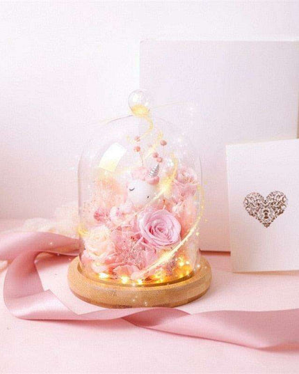 Timeless Elegance LED Rose in Glass Dome - A Symbol of Everlasting Love