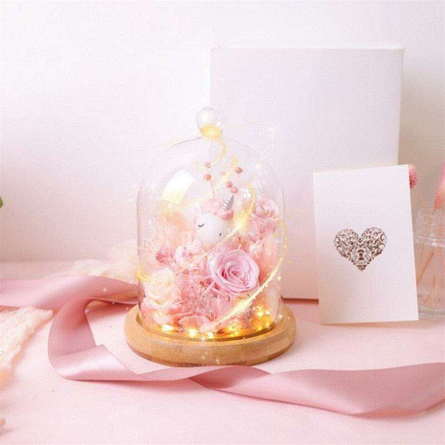 Timeless Elegance LED Rose in Glass Dome - A Symbol of Everlasting Love