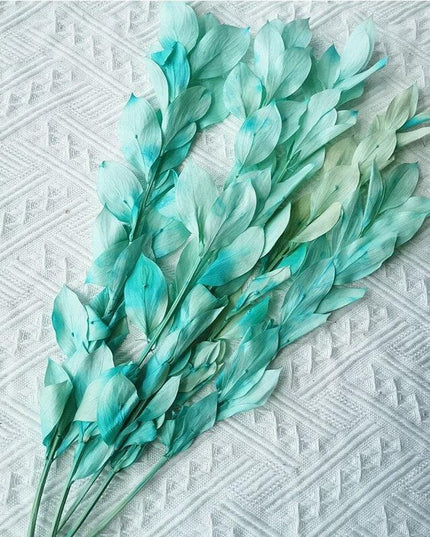 Timeless Elegance: Pack of 5 Preserved Orange Leaf Stems - Natural Floral Decor for Any Occasion