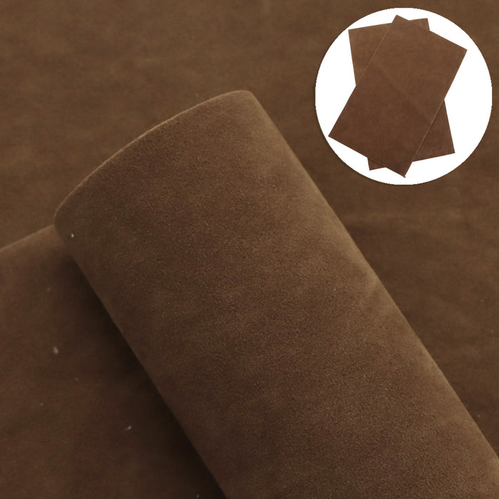 Luxurious Reversible Velvet Synthetic Leather Crafting Fabric - Premium 20x33cm Design