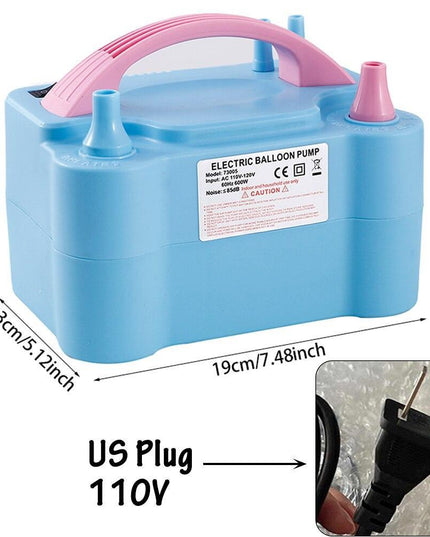 Rapid Quiet Inflate Dual Port Electric Balloon Pump for Effortless Decorating