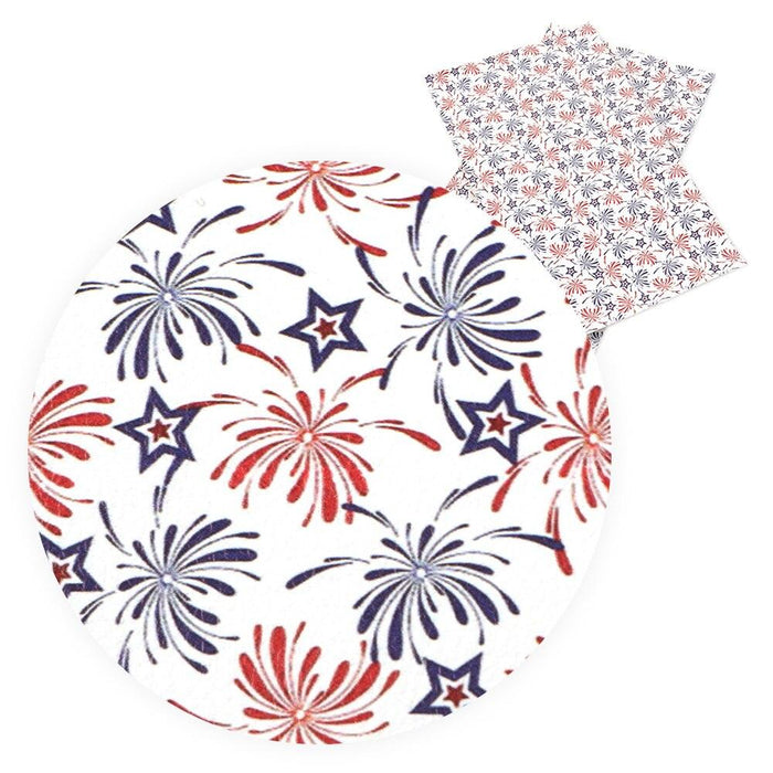 July 4th Celebration Faux Leather Crafting Material - 20*33cm